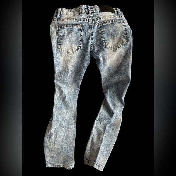 3 Yourh Skinny Boy Jeans 2 Blue distress Sz 10-12. Sz 10 Black Good Condition - Picture 3 of 12